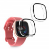 2x Púzdro kwmobile Fitbit Versa 4 / Sense 2 průhledná, růžová