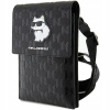 Púzdro Karl Lagerfeld Saffiano Monogram Wallet Phone Bag Choupette NFT, čierne