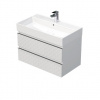 Kúpeľňová skrinka s umývadlom SAT Cube Way 80x47,5x46 cm biela mat CUBE3D46802ZBSAT