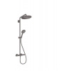 HansGrohe Croma Select S - Sprchový set Showerpipe 280 s termostatom, kefovaný čierny chróm 26890340