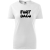 Tričko dámske Furt dačo Farba trička: Biela, Veľkosť: XS, Farba potlače: Ružová