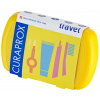 Curaprox Travel Set zubná kefka + CPS medzizubné kefky 2 ks + zubná pasta 10 ml darčeková sada, žltý