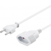 PremiumCord Kabel síťový prodlužovací dvojvidlice 230V 5m bílý kpsm5w