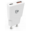 NEDIS sieťová nabíjačka/ 20 W/ PD 3.0/ rýchle nabíjanie/ 1.5 / 2.0 / 2.22 / 3.0 A/ USB-A/ USB-C/ biela