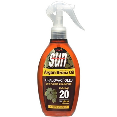 VIVACO SUN Argan Oil opaľovací olej SPF 20 s arganovým olejom 200ml