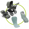 Bugaboo Fox 5 complete BLACK/FOREST GREEN-FOREST GREEN + fusak Pine green + obojstranná vložka do kočíka Pine green