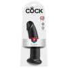 King Cock 9 - prísavný dildo (čierny)