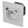 EMOS zásuvka s USB-A + USB-C, A6000.4