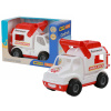 LEAN TOYS Sanitka ConsTruck bielo-červená