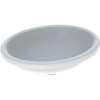 GEBERIT VariForm oválne vstavané umývadlo pod dosku bez otvoru, bez prepadu, 560 x 460 mm, biela, 500.754.01.2