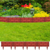 Záhradný obrubník plast 45 cm x 17 cm červený