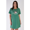Vienetta Dámska nočná košeľa s krátkym rukávom Today is bautiful Farba: Zelená, Veľkosť: 3XL