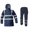 CERVA SIRET HI-VIS SET / Reflexný oblek do dažďa - tmavo modrá XL