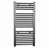 Kúpeľňový rebríkový radiátor SOLID 450x1500 mm, čierny rovný, 450x1500 flat bl