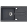 Alveus GALAPAGOS kuchynský granitový drez so sifónom 77x43 - G-91 Black 1091214