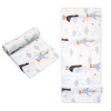 Kvalitná bavlnená plienka - Tetra Premium, 70x80 cm - black Goose, biela - 1 ks Baby Nellys 8596309432434