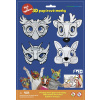 3D Karnevalové masky 4ks - Sova, jelen, králíček, superhrdina
