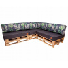 Golden Garden Paletové sedenie GG08 - Podsedáky a Vankúše 3ks × 120/80/15 + 3ks x 120cm/40cm/15cm + 1ks 60/40/15 - grafitová / p