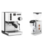 Rancilio Silvia E, white + Rocket Espresso FAUSTINO 3.1, copper