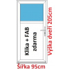 Soft Vchodové plastové dvere 1/3 sklo 95x205 cm - Akce!