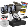 Sada na monitorovanie IP POE B5 DARK 5MPx 4 kamery 5MP AUDIO APLIKÁCIA ŠEDÁ