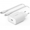 Belkin - Nabíjačka sieťová 25W USB-C PD 3.0 + Lightning kábel, pre telefón (WCA004VF1MWH-B5)