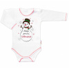 Baby Nellys Body dlhý rukáv Moje první Vánoce, Snehuliak, biele, veľ. 62 56 (1-2m)