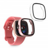 2x Púzdro kwmobile Fitbit Versa 4 / Sense 2 průhledná, růžová