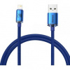 Baseus CAJY000003 crystal shine série USB typu A na Lightning 2,4A, 1,2m, modrý