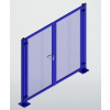 Ochranné oplotenie 9200, 2krídlové dvere, š 2500 mm, V 2200 mm, modré