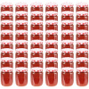 Vidaxl zavárací poháre s bielo-červenými viečkami 48ks x 230 ml