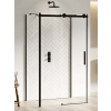 New Trendy Softi Black sprchovací kút 100x100 cm obdĺžniková čierna matné/priehľadné sklo EXK-3992