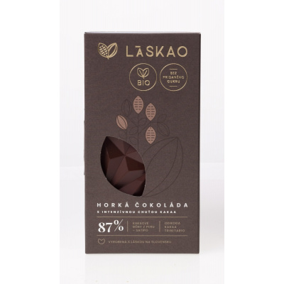 LASKAO BIO 87 % horká čokoláda 75 g
