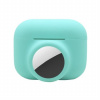 AppleKing 2v1 silikónový ochranný obal pre AirPods Pro / AirTag - tyrkysový - možnosť vrátiť tovar ZADARMO do 30tich dní