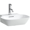 LAUFEN Ino závesné umývadielko s otvorom, s prepadom, 450 x 410 mm, biela, s povrchom LCC, H8163004001041