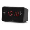 NEDIS digitální budík s rádiem/ LED displej/ 3,5 mm jack/ AM/ FM/ odložené buzení/ časovač vypnutí/ 2 alarmy/ černý (CLAR002BK)