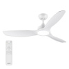 Stropný ventilátor 35W 132cm LED stropná plafónová lampa 24W 2650lm 3000-6500K CCT White + diaľkové ovládanie Fixed Blade Philips