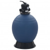 Bazénová Piesková Filtrácia So 6-Cestným Ventilom Modrá