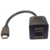 PREMIUMCORD Adaptér HDMI M - 2x F (rozdeľovač, 1.3)