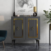 Casarredo VALDORA dvojdverová komoda, antracit / zlatá