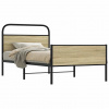 vidaXL Posteľný rám bez matraca 107x203 cm dub sonoma kompozitné drevo - Hnedá - 224371-242277