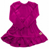 Dievčenské šaty - Pink Velor Dress Christmas Lambda, 92 (Pink Velor Dress Christmas Lambda, 92)