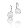Náušnice s kryštálmi z kolekcie Classic Colibra 2,3 cm - postriebrené