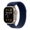 Apple Watch Ultra 2, 49mm, prírodné titánové púzdro, modrý trailový ťah - M/L MX4L3CS/A