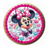 CUKROVÁ TLAČ jedlý obrázok na tortu Cukrová hmota MYŠKA MINNIE MINI + TEXT #11