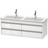 DURAVIT Ketho závesná skrinka pod dvojumývadlo, 4 zásuvky, 1270 x 475 x 480 mm, biela vysoký lesk, KT643302222