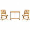 VidaXL 3-dielna súprava skladacieho záhradného nábytku, masívne akáciové drevo