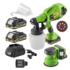 Sada Akú striekačia pištoľ + excentrická brúska + 2x batérie a nabíjačka | SPX20Blbb/PSE30bb/PBC-Set 1