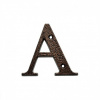 Trebor Písmeno A kovové 8cm Hnedé