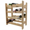 Drevený stojan na víno pre 16 fliaš
